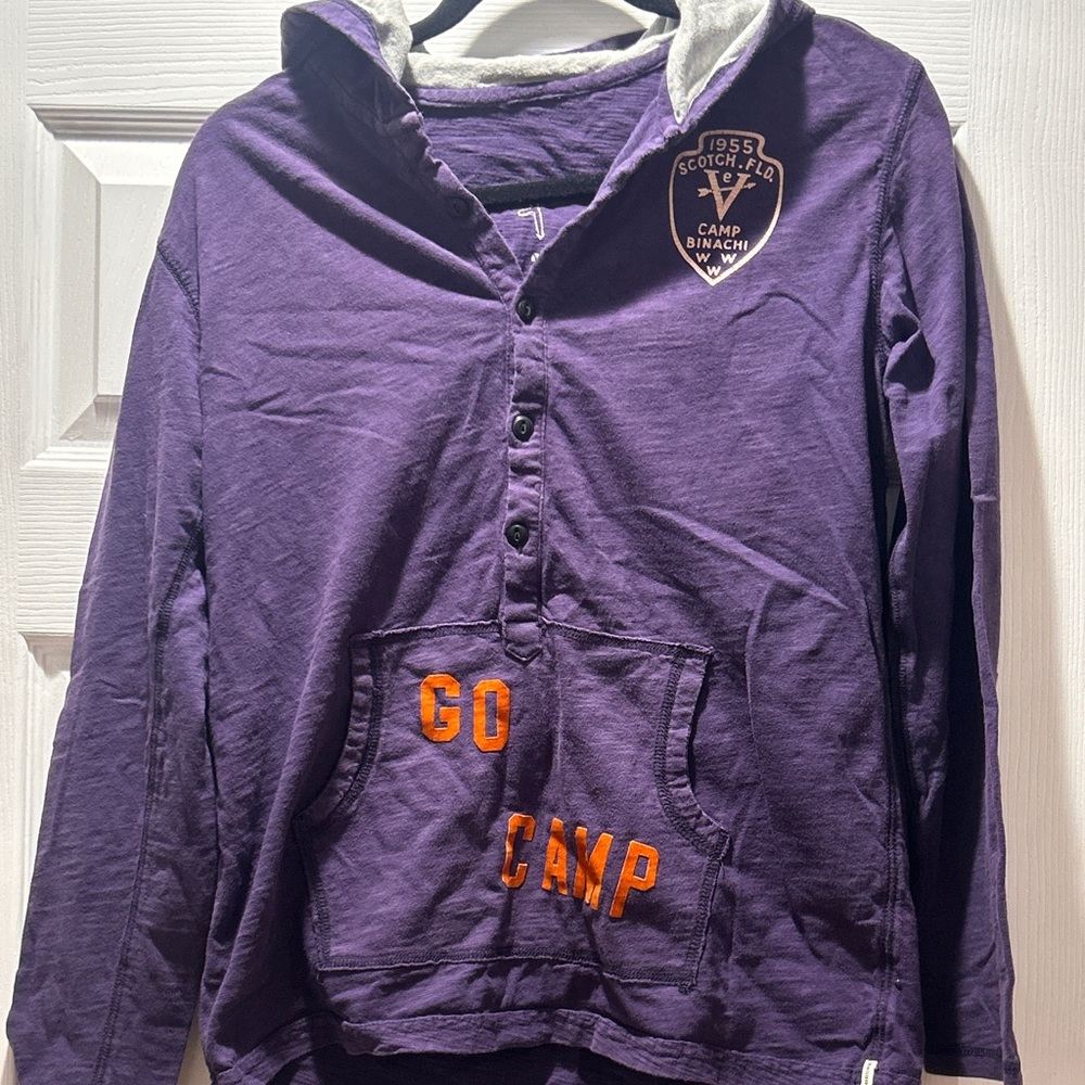 Scotch Shrunk | Patched Vintage-Style Hoodie Size XS